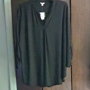 Cato Black V-Neck Women's Tunic